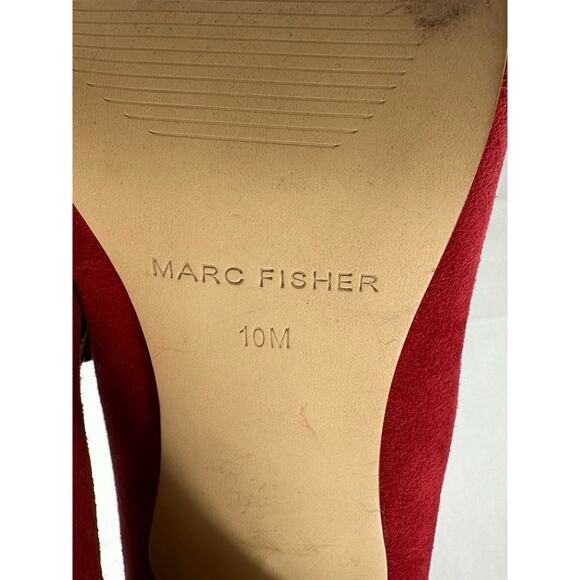 MARC FISHER RED SUEDE Mary Jane Style PUMP SIZE 10M - Picture 14 of 14